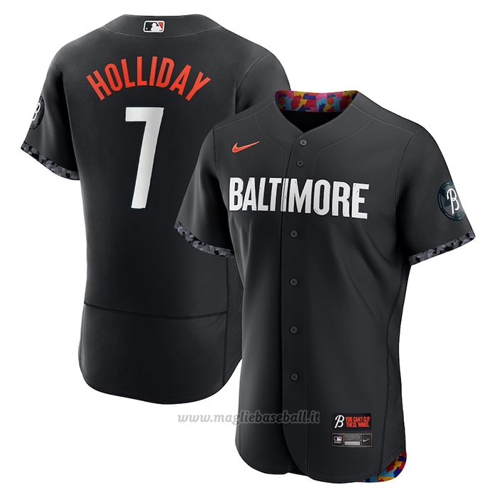 Maglia Baseball Uomo Baltimore Orioles Jackson Holliday City Connect Autentico Nero